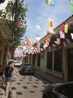 Street with flags